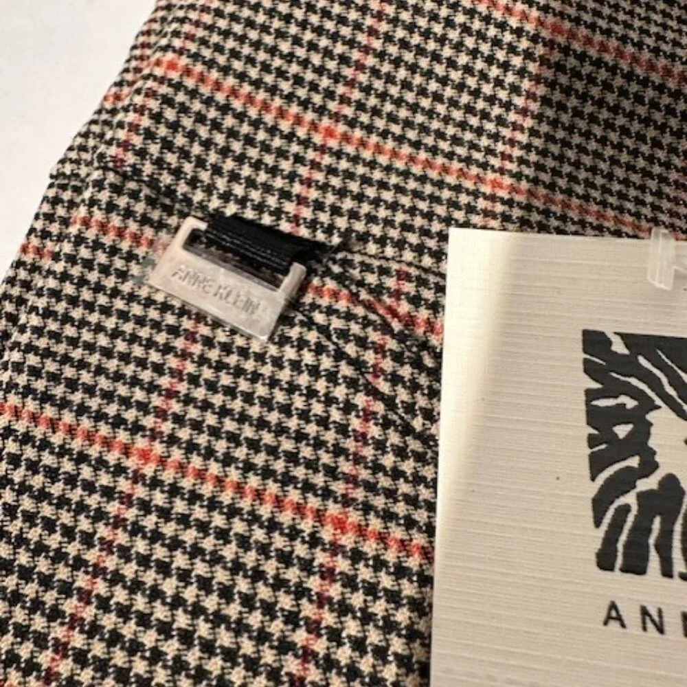 NWT Anne Klein Dressy Slim Ankle Houndstooth Pants Size L - Picture 3 of 12